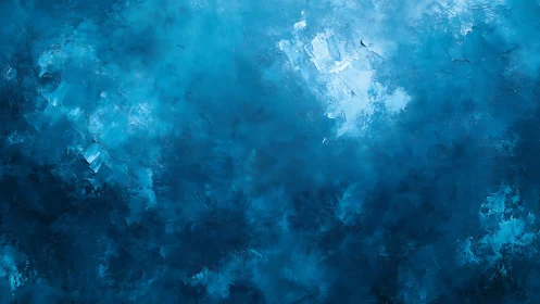 Midnight blue maelstrom swirling in luminous abstract calm.