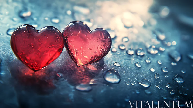 Twin Hearts Glistening in Crystalline Solitude.
