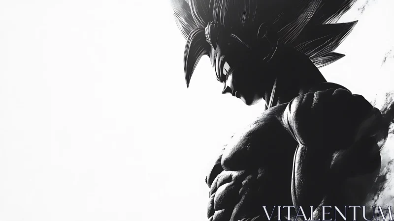 Steel-shadow warrior studies the storm inside his silence