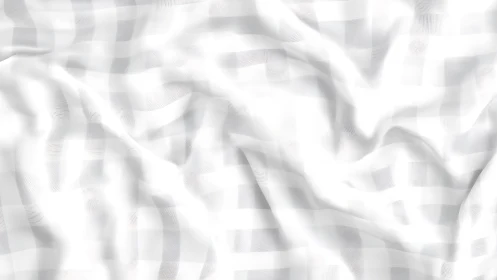 White checkered fabric texture with soft folds and realistic shading.