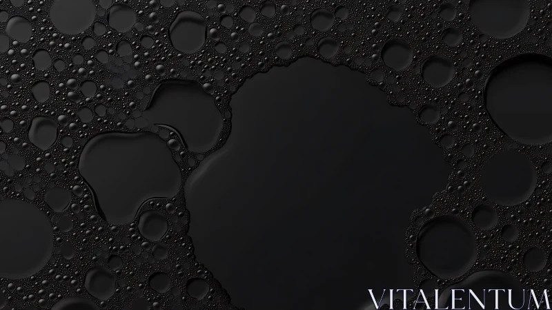 Midnight oil bubbles weaving a dark celestial lattice.