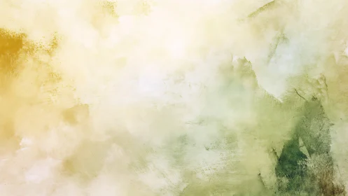Soft bokeh-style abstract wash in warm ochre and pale green