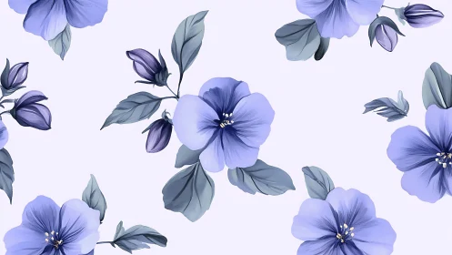 Lavender Dreams in Bloom: Watercolor Blossoms Dance.