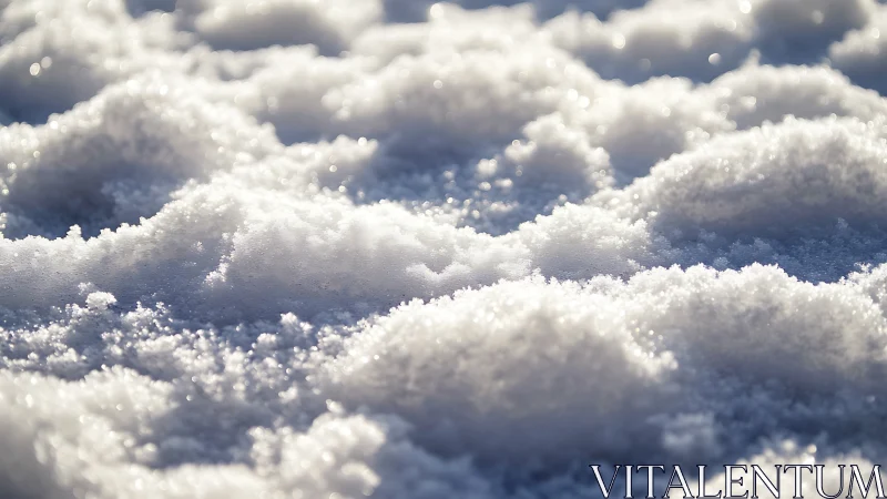 Sunlit snowdrifts shimmer with delicate winter texture