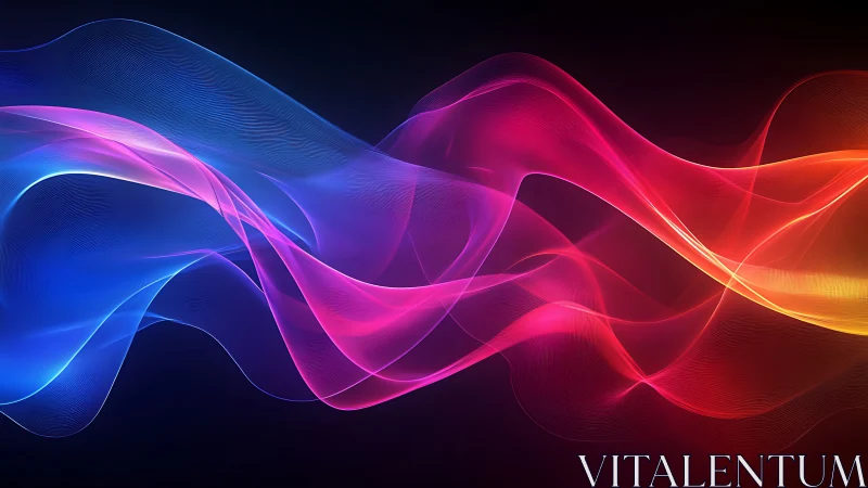 Colorful light waves dance across a deep cosmic backdrop