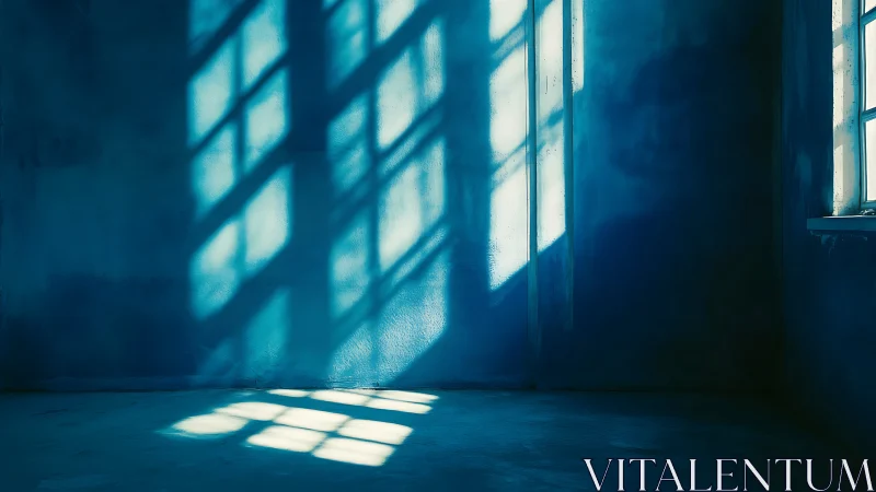 Angular window luminance grids across saturated blue interior.