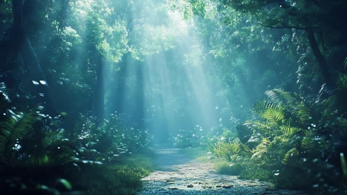 Volumetric Godrays Through Temperate Rainforest Canopy