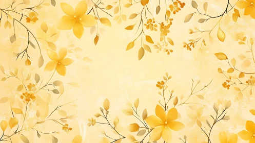 Honeyglow blossoms drifting through pale golden hush.