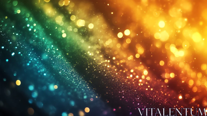 Prismatic stardust river glows in cascading color haze.