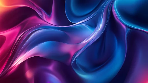 Gradated chromatic surfaces form fluid, continuous curves