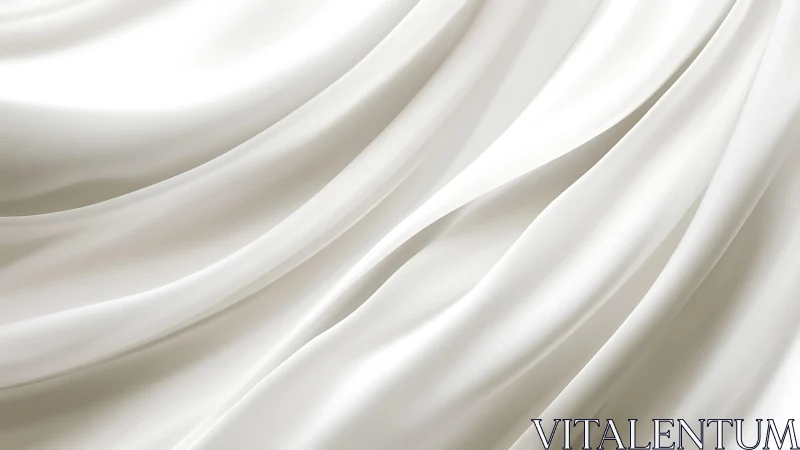 Elegant flowing white silk fabric background, soft and luxurious.