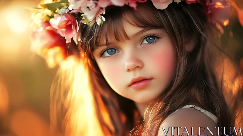 Child's Enchanted Portrait Glows With Golden Hour Radiance