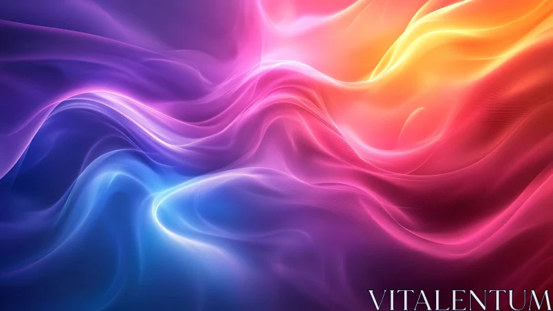 Colorful flowing gradient waves in abstract digital art.