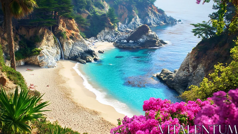 Mediterranean Cove Sanctuary: Crystalline Turquoise Waters and Limestone Cliffsides.