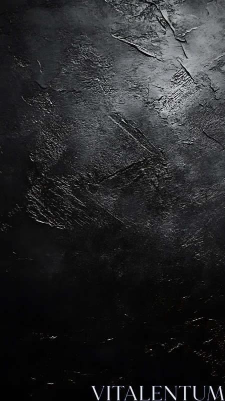 Textured black concrete backdrop with subtle metallic sheen.