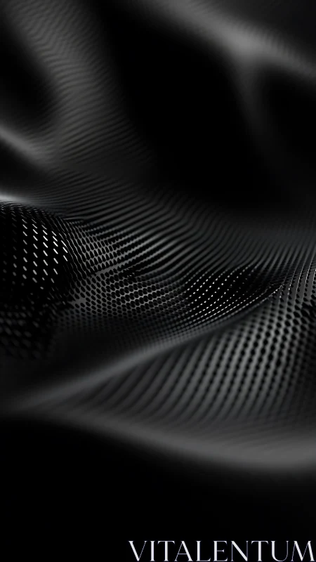 Midnight data dunes roll in glossy waves of pixelated light