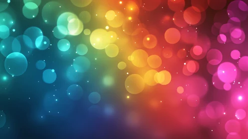 Multicolor bokeh light field with soft circular gradients.
