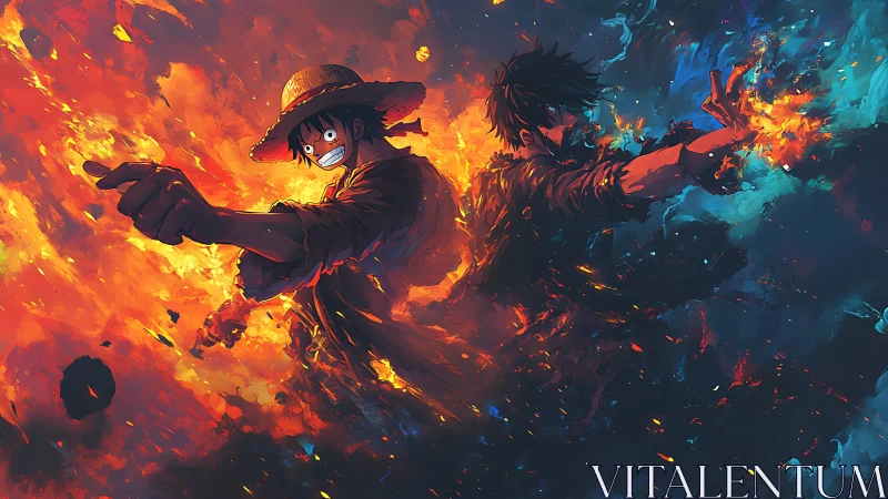 Fiery anime duel erupts between two blazing rivals