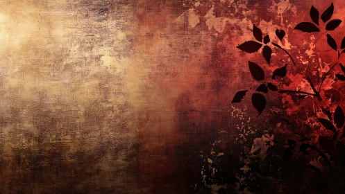 Textured gradient background shows silhouetted foliage overlay