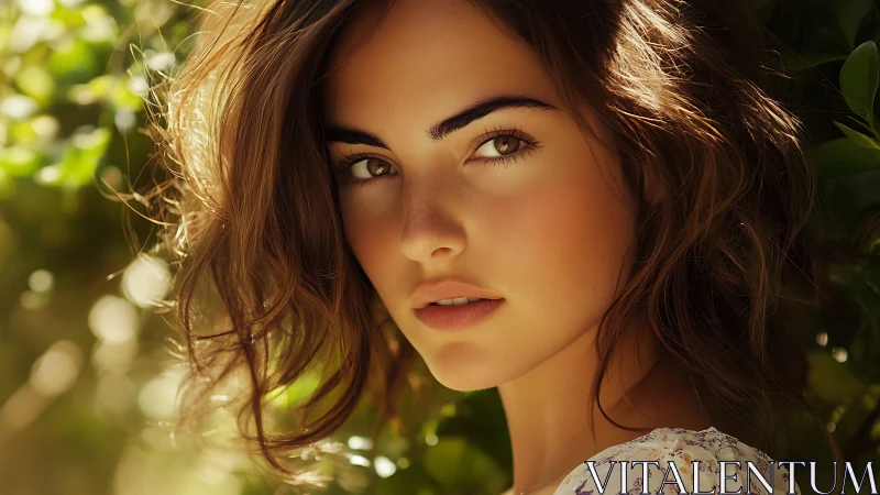 Soft daylight portrait renders cinematic focus on female face