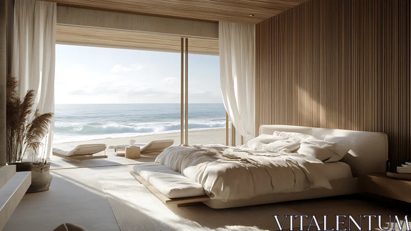 Sunlit shoreline bedroom where waves whisper you awake.