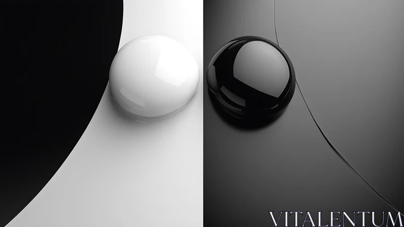Twin glossy orbs quietly bend the rules of black and white