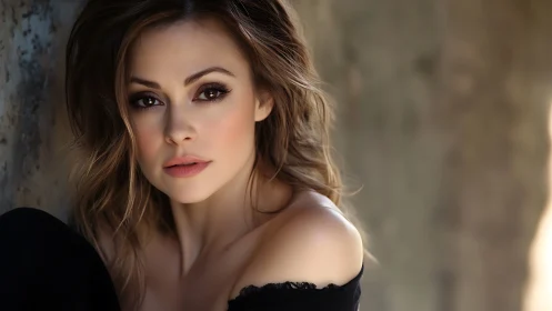 Shallow-depth portrait of contemplative woman in soft side light