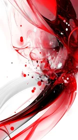 Crimson currents collide in glassy abstract motion storm.