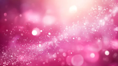 Dreamy Pink Bokeh Background with Sparkling Light Effects.