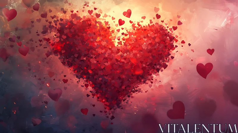 Large Heart Composition with Dispersed Particle Elements