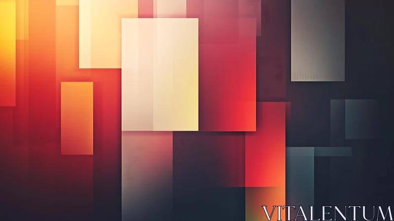 Abstract geometric rectangles in warm gradient modern art style.
