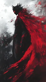 Crimson Wraith strides through storm-torn shadow and flame.