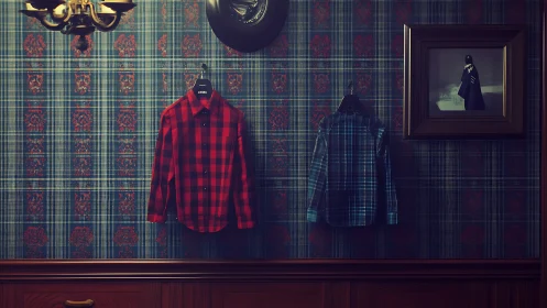 Highland Fashion Display with Tartan and Plaid Styling.