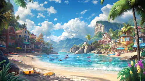 Computational Mediterranean Beach Settlement With Algorithmic Lighting.