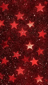 Crimson stardust shimmer with glowing festive sparkles.