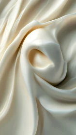 Close-up of smooth cream folds in soft abstract pattern.