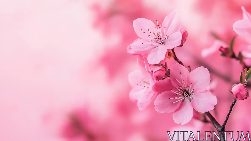 Gentle pink blossoms welcoming the soft light of spring.