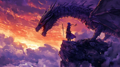 Sky edge pact between lone swordsman and twilight dragon.
