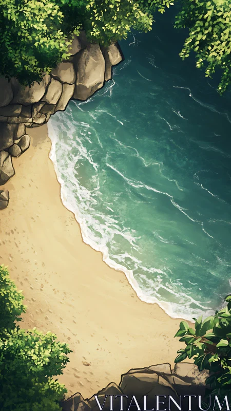 Coastal Paradise Meets Ancient Stone Embrace.