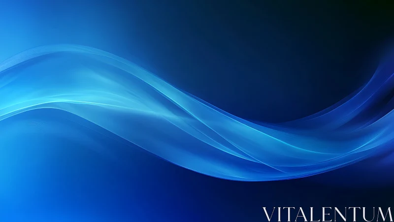 Cyan spectral lightwave arc on deep gradient blue background