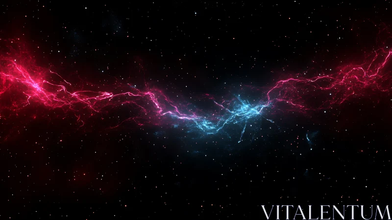 Cosmic colors entwine in a glowing ribbon of starlit energy.