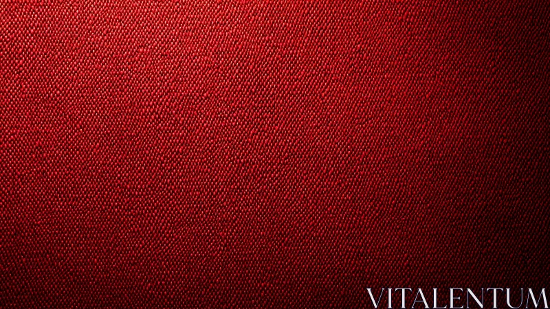 Macro woven red textile surface with diagonal basketweave pattern