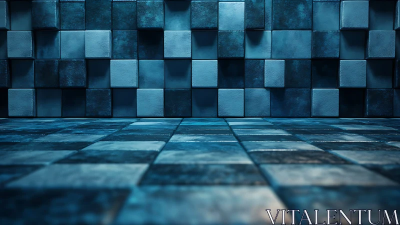 Midnight cube chamber humming with cool geometric rhythm.