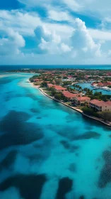 Tropical Paradise Island: Crystalline Waters Meet Vibrant Coral Homes.