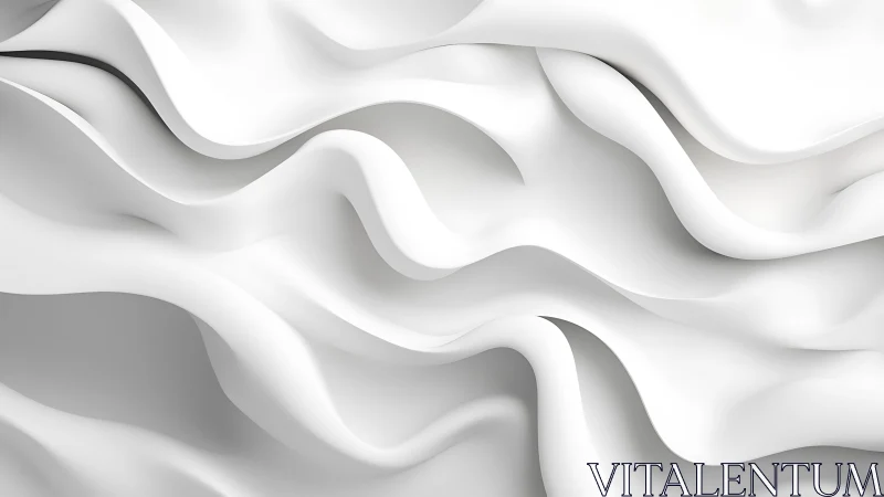 Layered white undulating surfaces form continuous soft folds