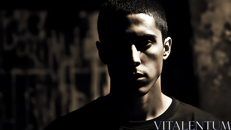 Half-lit portrait where shadows carve a city of secrets.