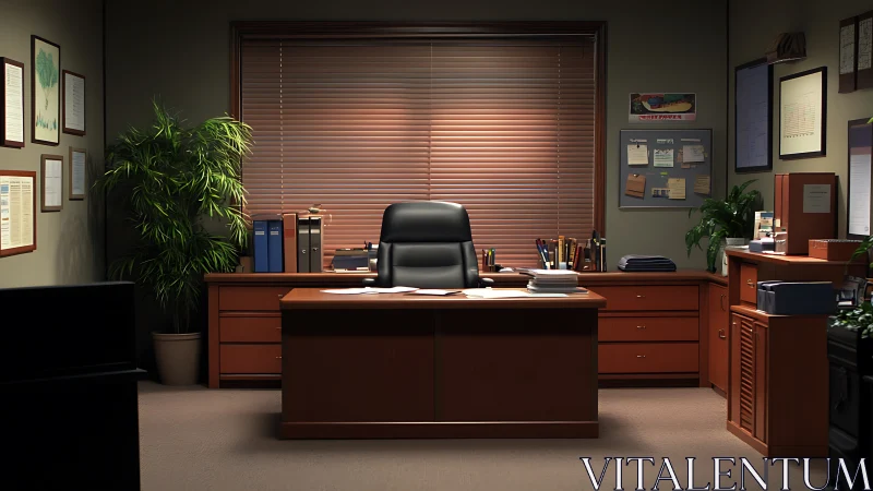 Quiet paperwork throne awaits its invisible office monarch