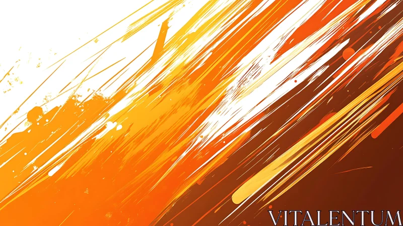 Dynamic orange abstract brush stroke background in modern style.