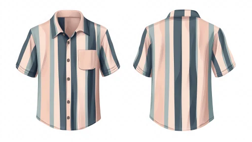 Striped Summer Shirt in Soft Pastels.