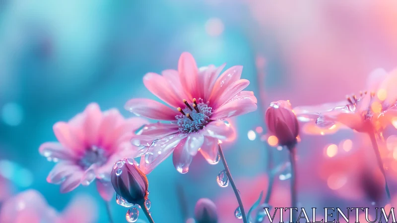 Macro Floral Study with Bokeh: Gerbera Daisies in Soft Focus.